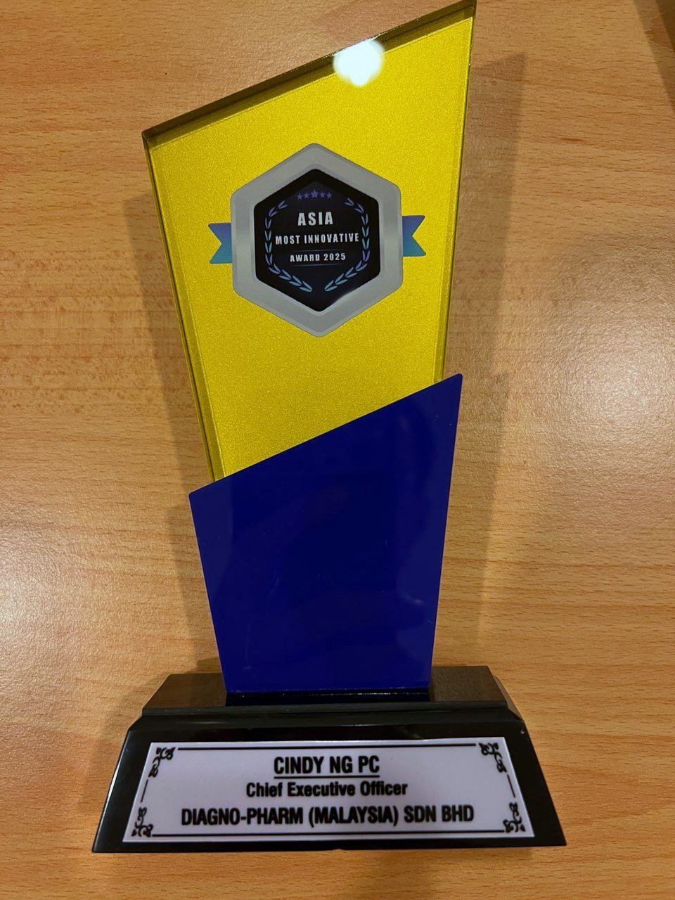 Asia Most Innovative Award 2025 — trophy